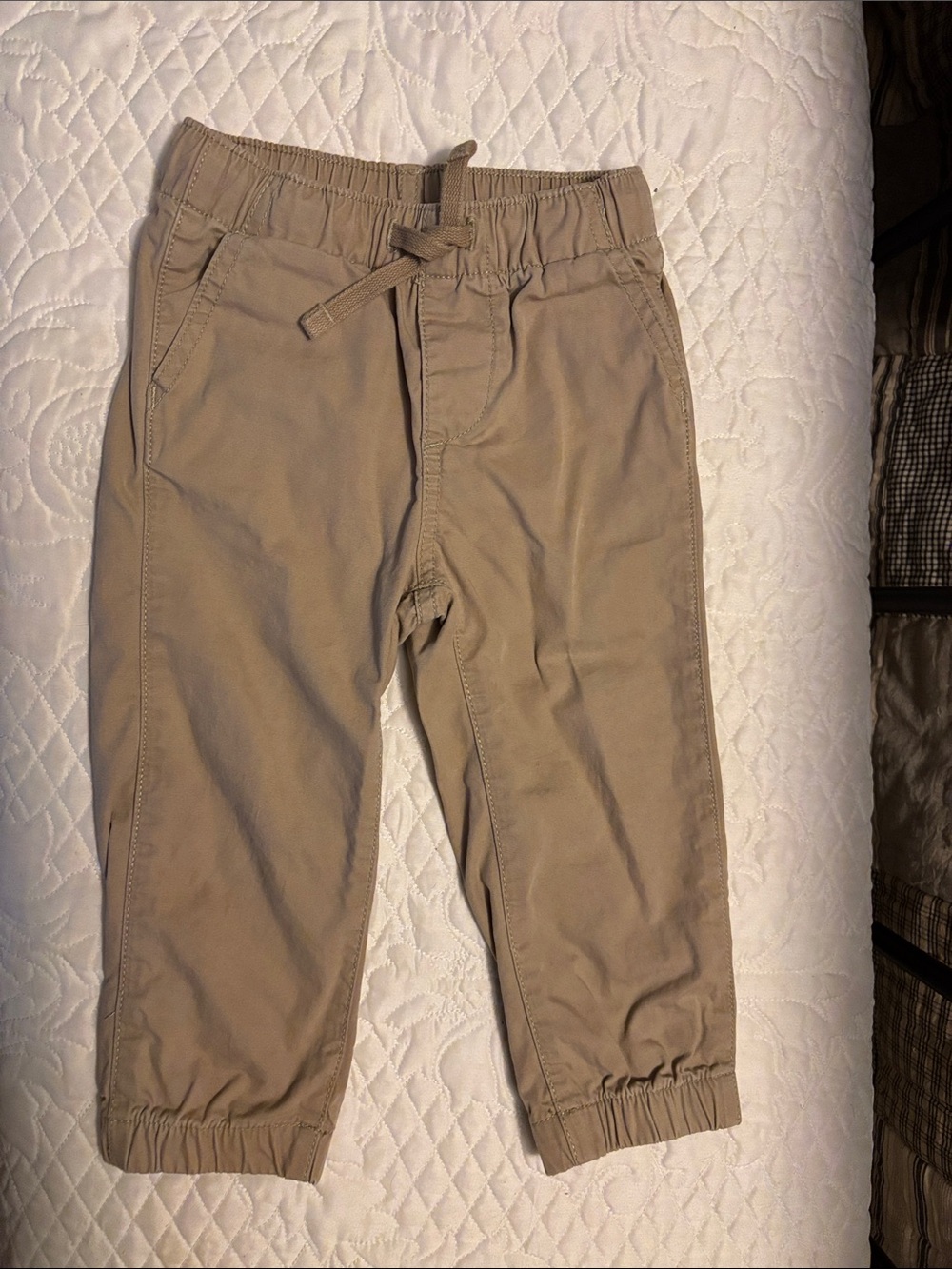 GAP Boys Khaki Drawstring Jogger Pants